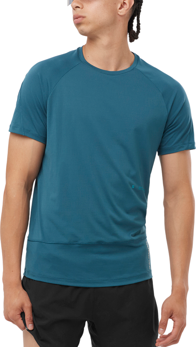 Tričko Salomon CROSS RUN SS TEE GFX M Modrá | lc2195500, 0