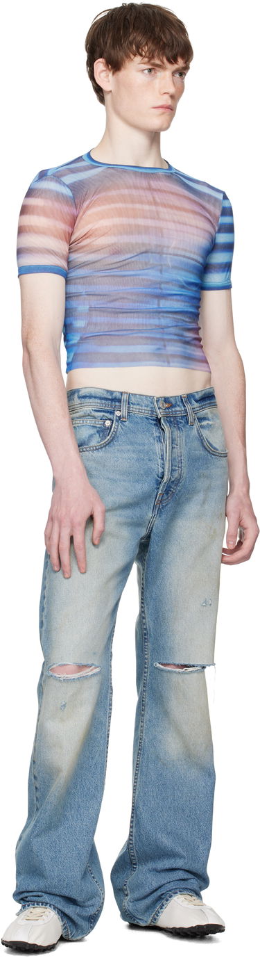 Tričko Jean Paul Gaultier Jean Paul Gaultier 'The Air' Baby Tee Modrá | 25/03-W-TO318-M005P-565034, 3