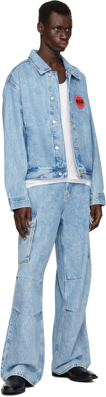 Bunda BOSS HUGO Faded Denim Jacket Modrá | 50539200, 3