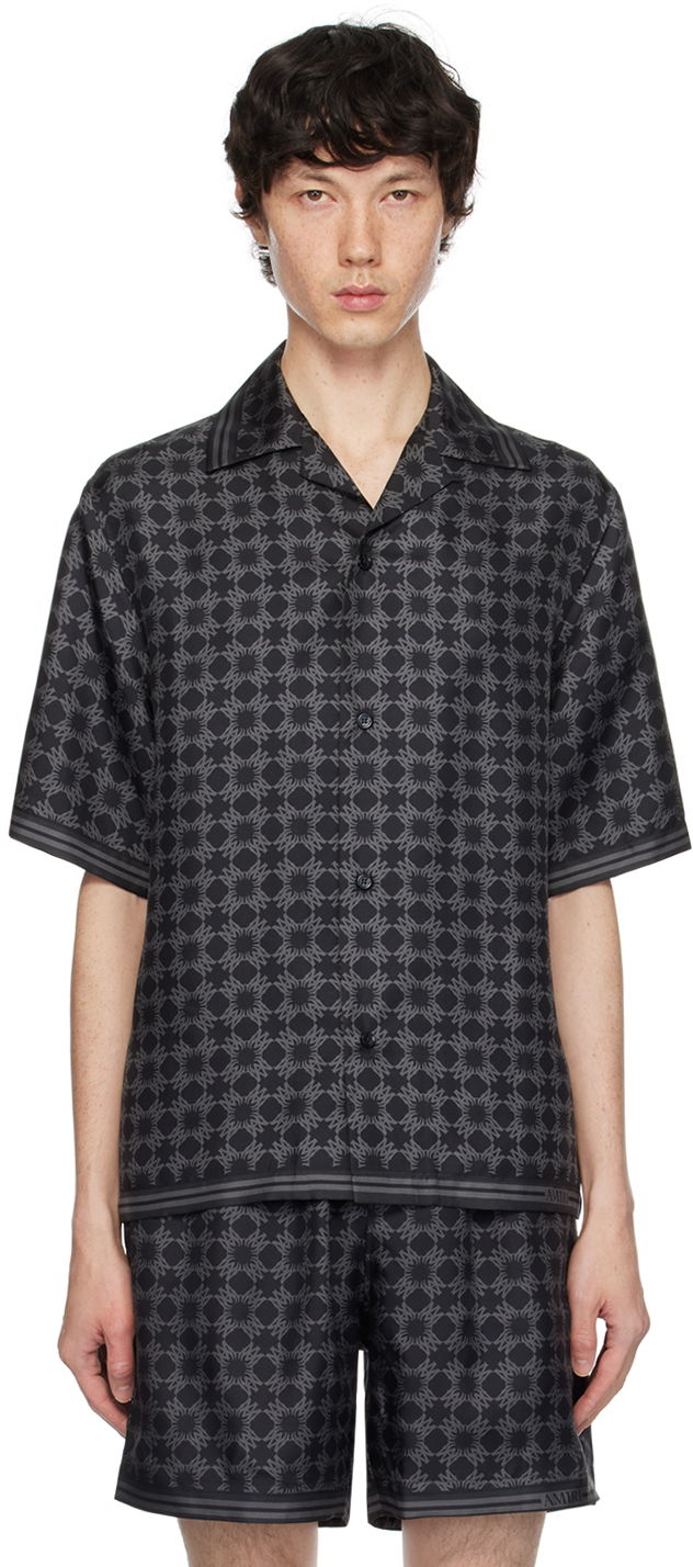 Košeľa AMIRI Quad Bowling Shirt Čierna | AMSTCA1033, 0
