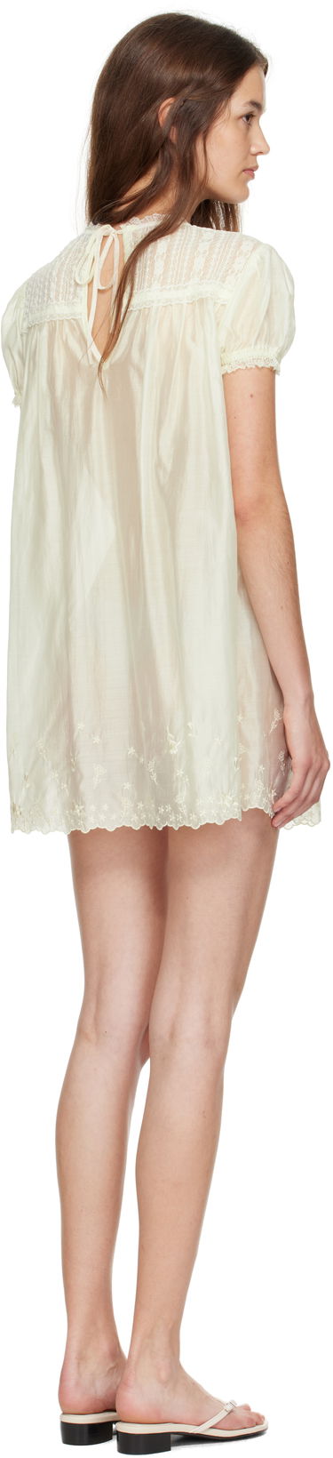 Šaty GUIZIO Guizio Aviva Lace Mini Dress Žltá | P25403W154, 2