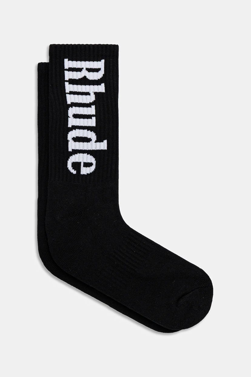 Ponožky Rhude RHUDE Vertical Logo Socks Čierna | RHPF25SO01750