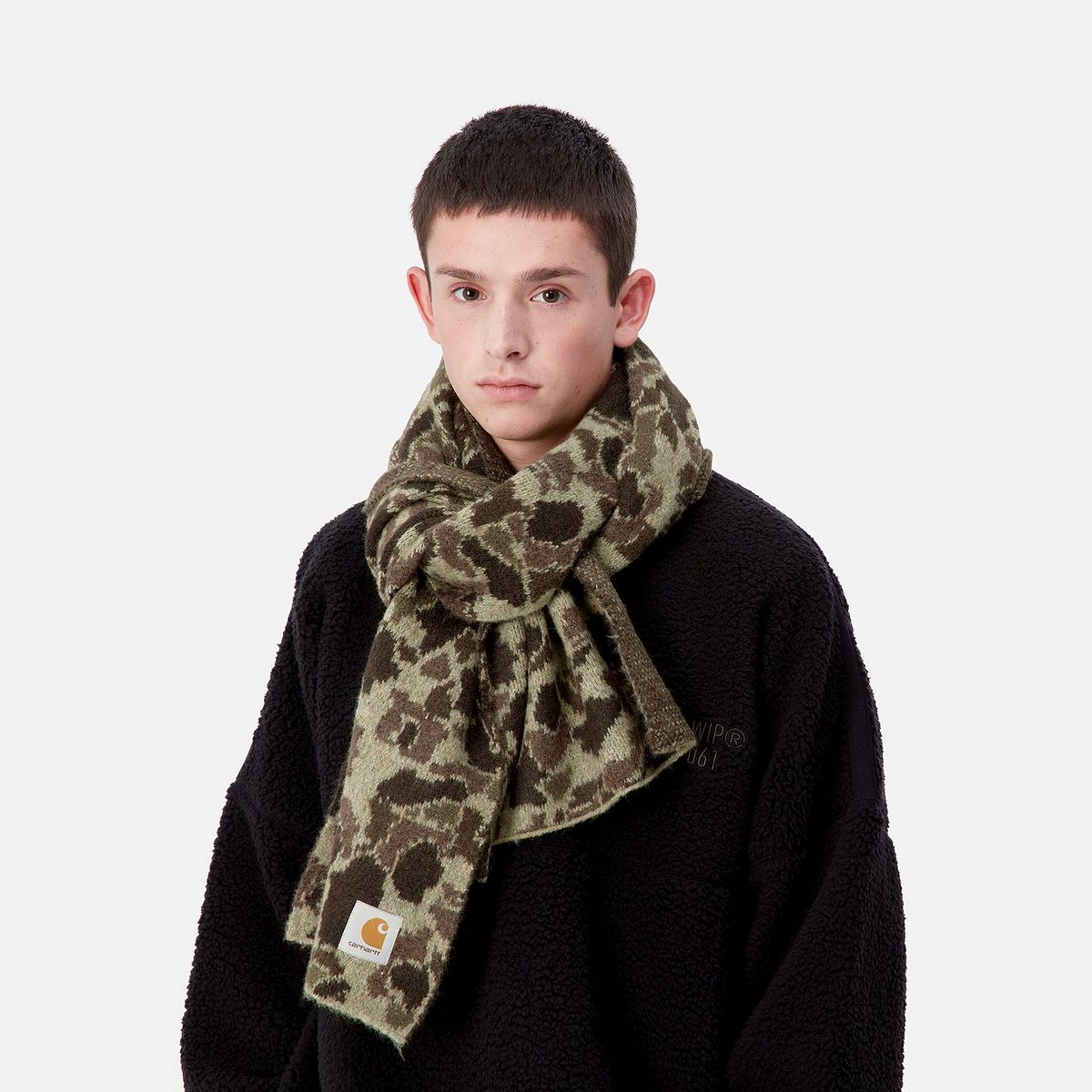 Camouflage Jacquard Knit Scarf