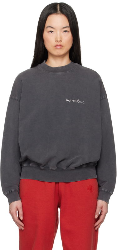 Mikina Anine Bing Anine Bing Jaci Lyrics Sweatshirt Šedá | A-08-10904-WBL1, 0