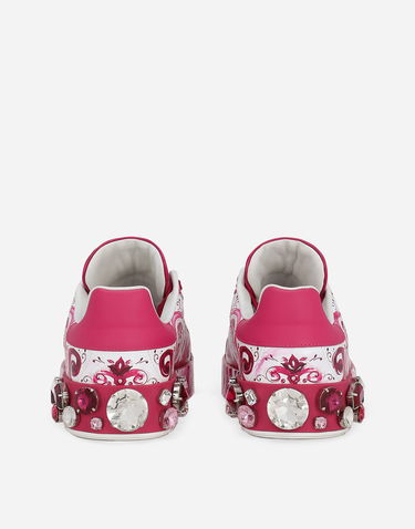 Tenisky a topánky Dolce & Gabbana Calfskin Portofino Ružová | CK1544AD466HE3OB, 2