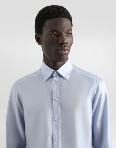 Košeľa Dolce & Gabbana Dolce & Gabbana Martini Silk Twill Shirt Modrá | G5MM4TFU10SB1581, 3