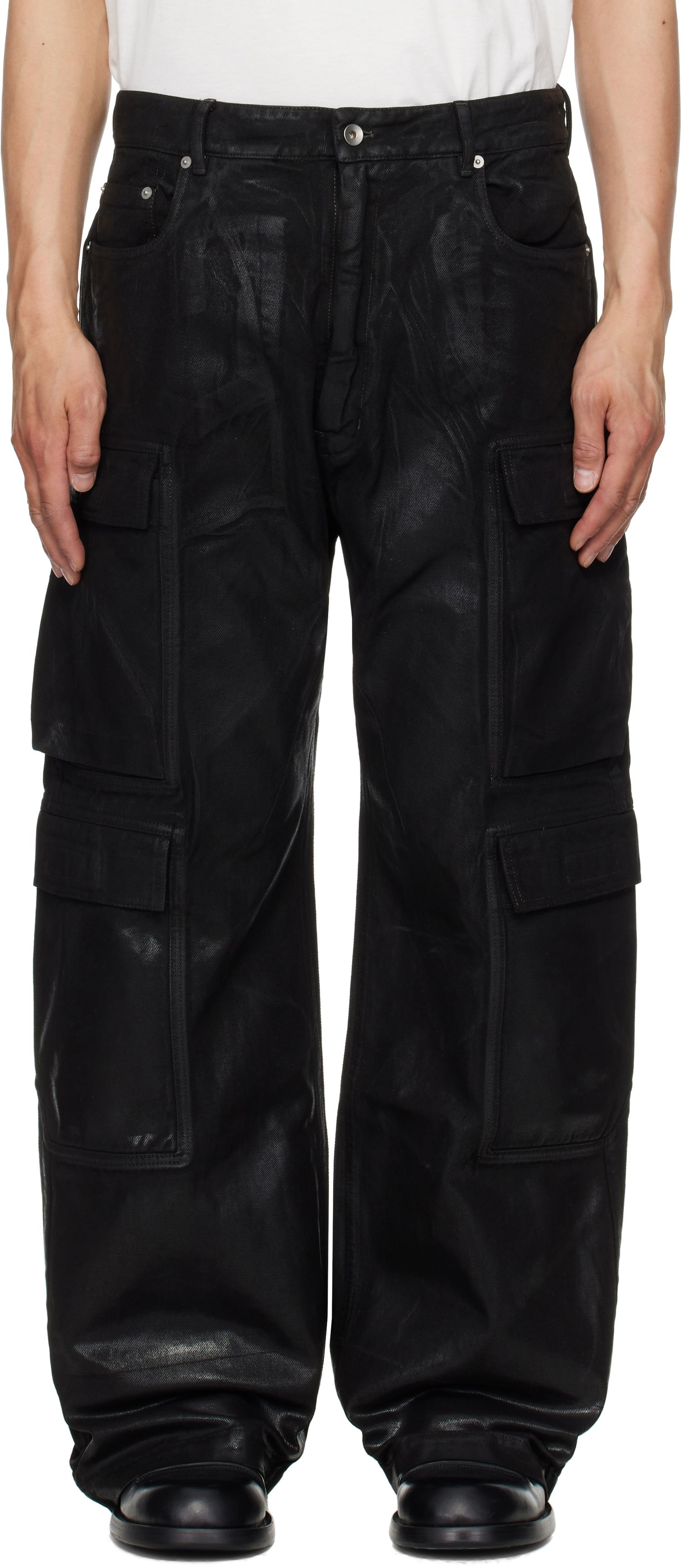 Cargo nohavice Rick Owens Rick Owens DRKSHDW Hollywood Double Cargo Pants Čierna | DU01E3361 DCF, 0