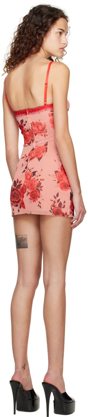 Šaty GUIZIO Guizio Floral Print Mini Dress Ružová | H23408K013, 2