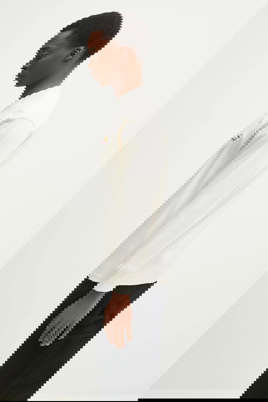 Tričko Carhartt WIP Long-Sleeve American Script T-Shirt Béžová | I029955.05XX, 1