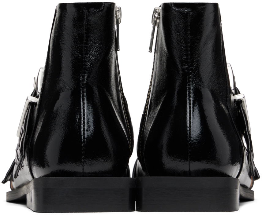 Bunda GANNI GANNI Feminine Buckle Flat Boots Čierna | S2650, 1