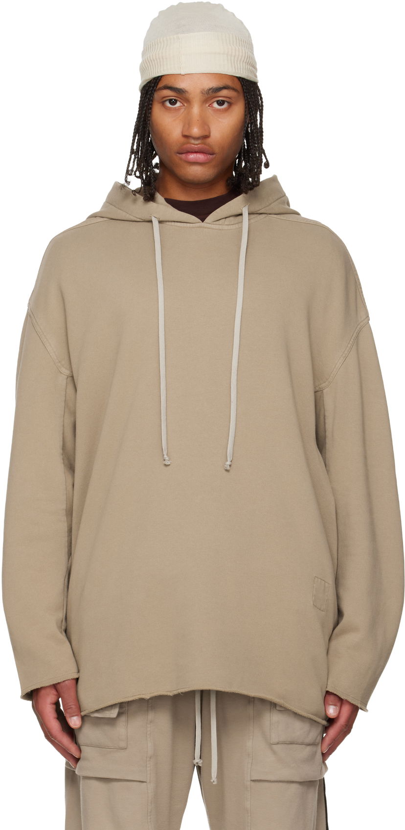 Mikina Rick Owens DRKSHDW Concordians Peter Hoodie Béžová | DU02E7280 FP