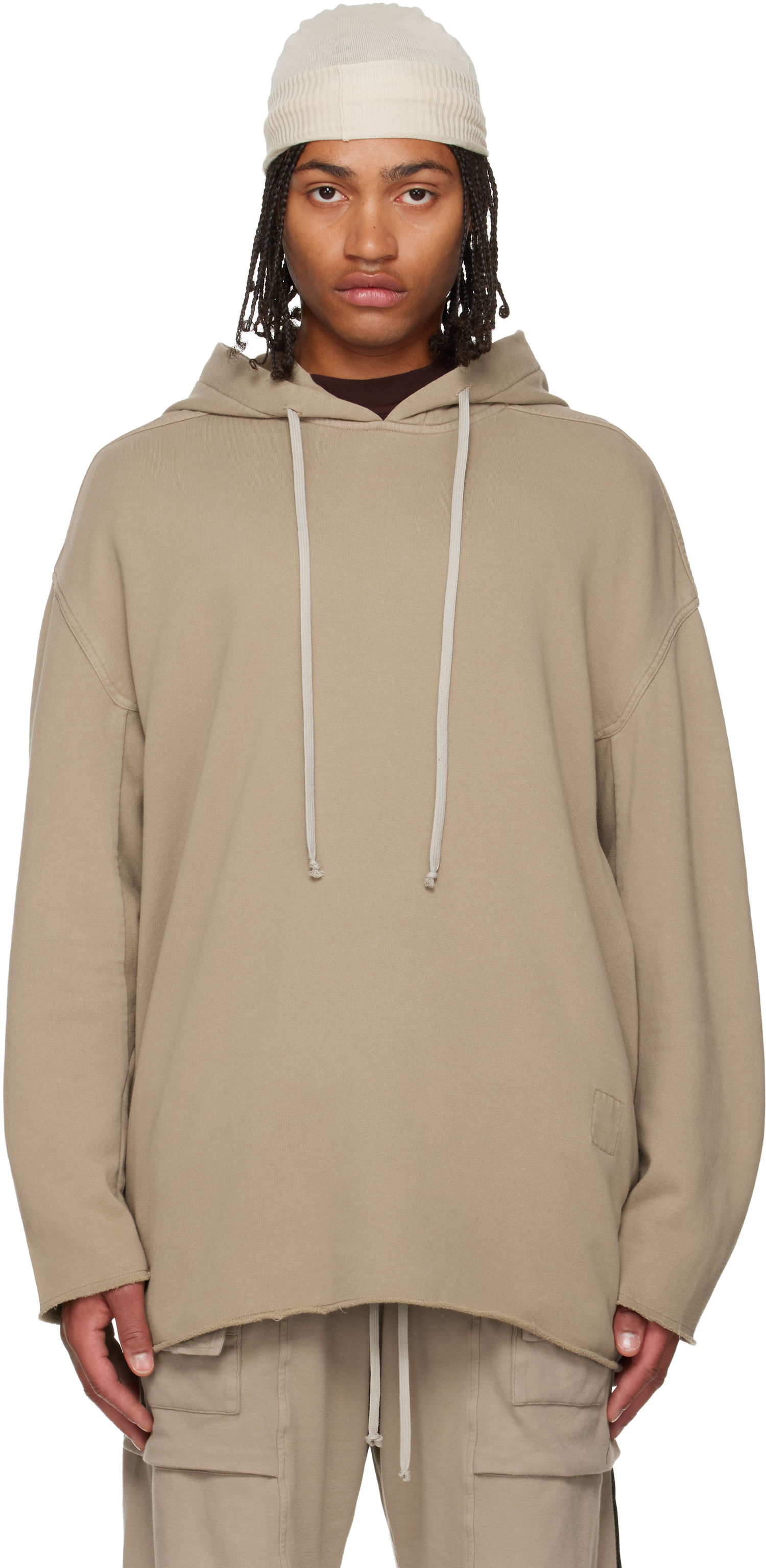 Mikina Rick Owens DRKSHDW Concordians Peter Hoodie Béžová | DU02E7280 FP, 0