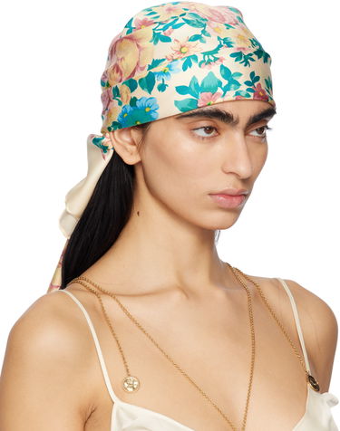 Šál CHLOÉ Chloé 'The Chloé Peonies' Floral Print Silk Twill Scarf Rôznofarebný | CHC25UT087TWI, 1