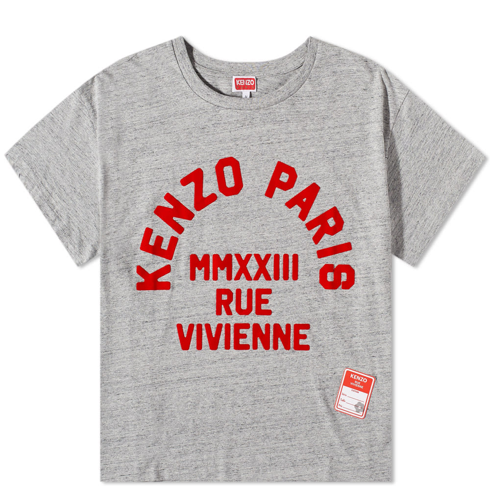 Tričko KENZO PARIS Rue Vivienne 80'S Tee Šedá | FD55TS4594SC-94B, 0