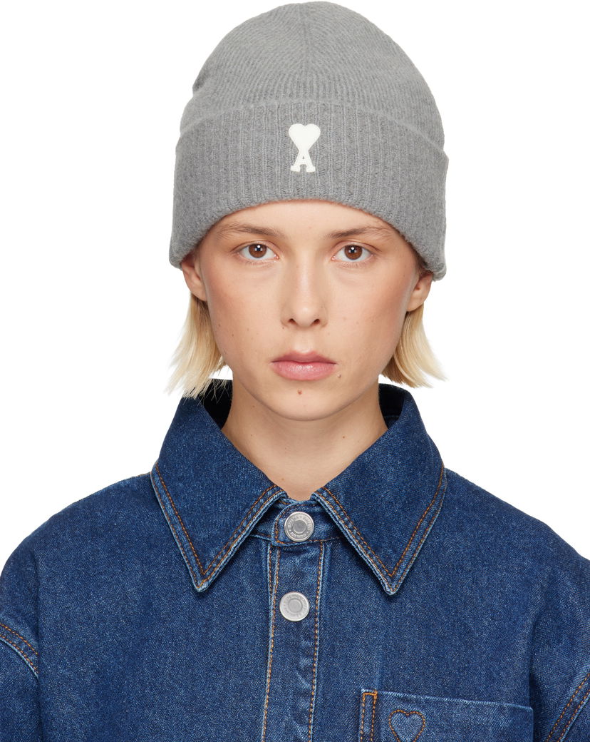 Kulicha AMI Alpaca Striped Ami De Coeur Beanie Šedá | H25UBO005.KN0135