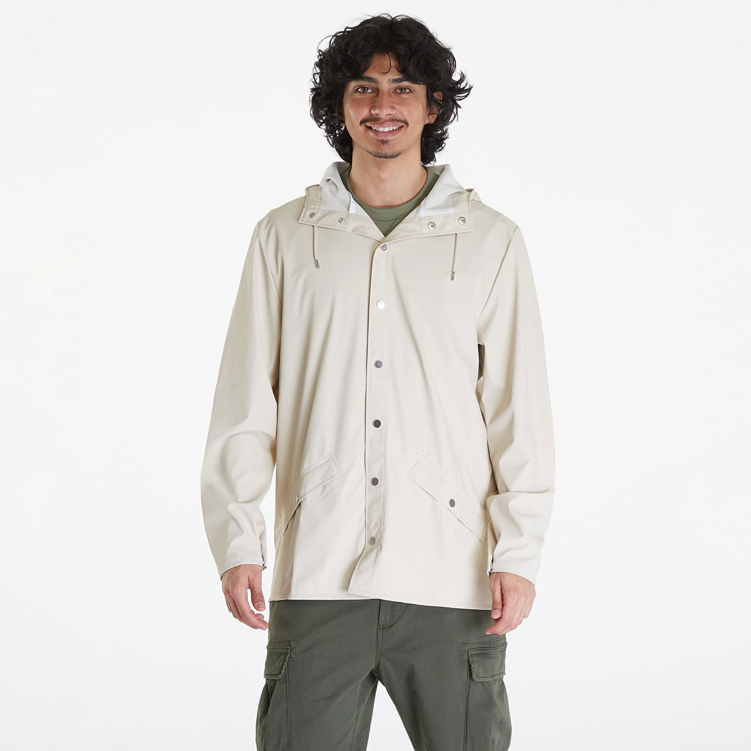 Bunda Rains Jacket W3 UNISEX Beige Béžová | 12010 26 Dune, 0