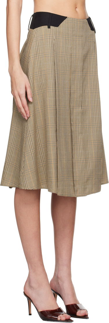 Sukňa Miaou Miaou Albra Plaid Midi Skirt Béžová | 4055BCWBRC, 1