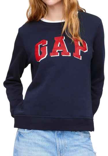 Mikina GAP Logo Crewneck Sweatshirt Navy | 744529-04, 0