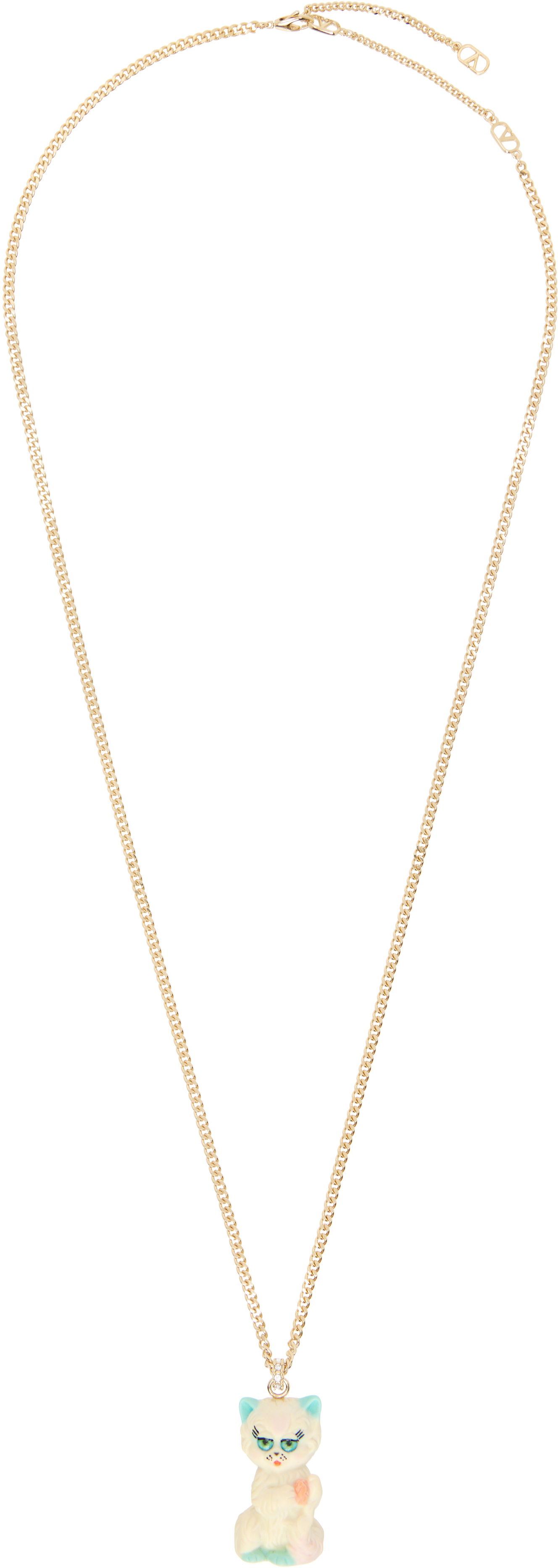 Náhrdelník Valentino Valentino Garavani 'Le Chat De La Maison' Cat Pendant Necklace Žltá | 7Y2J0AL5QYE, 0