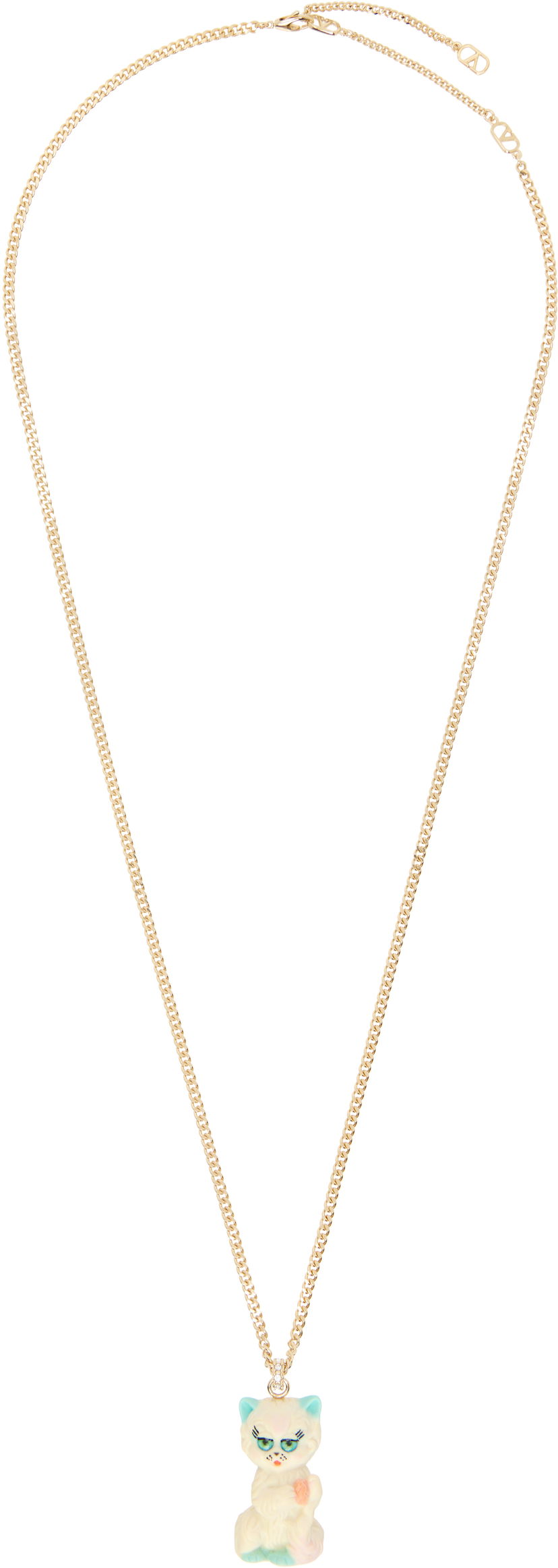 Náhrdelník Valentino Valentino Garavani 'Le Chat De La Maison' Cat Pendant Necklace Žltá | 7Y2J0AL5QYE