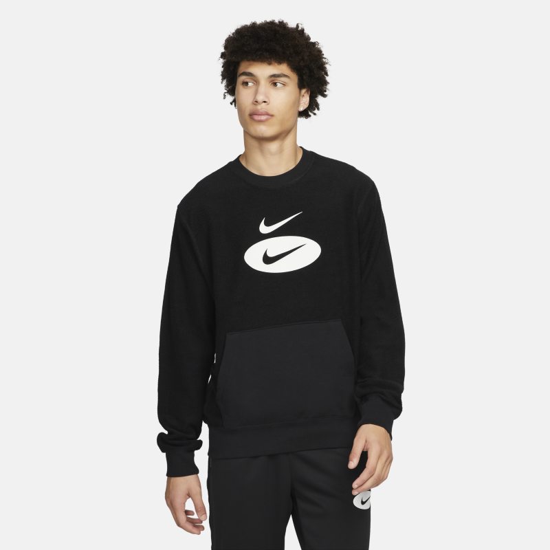 Mikina Nike Sportswear Swoosh League French Terry Crew Čierna | DM5464-010