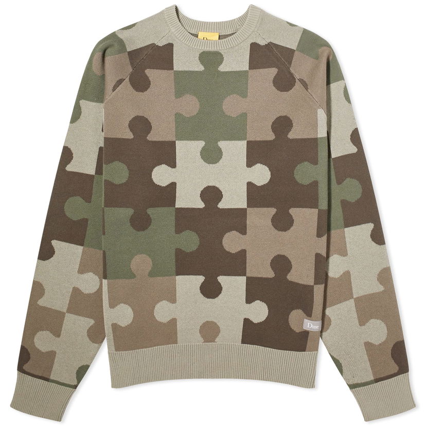 Sveter Dime Camo Puzzle Jumper Zelené | DIMESP245ARM