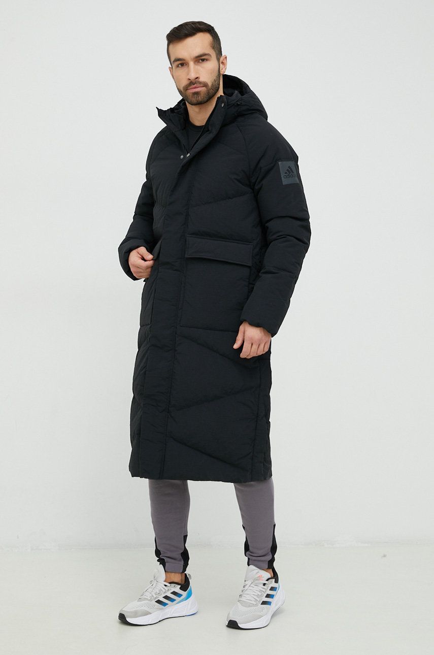 Kabáty adidas Originals Long Puffer Coat Adidas Čierna | HN9927, 0