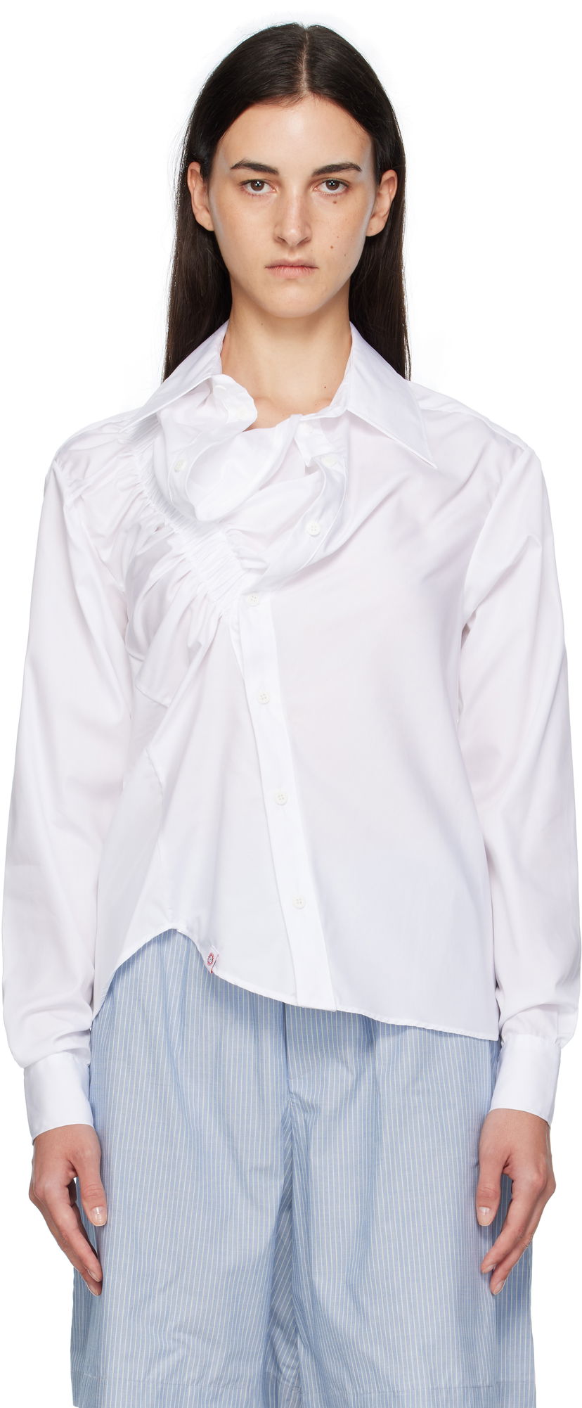 Košeľa Charles Jeffrey Loverboy Charles Jeffrey LOVERBOY Ruffle Shirt Biela | 52070202