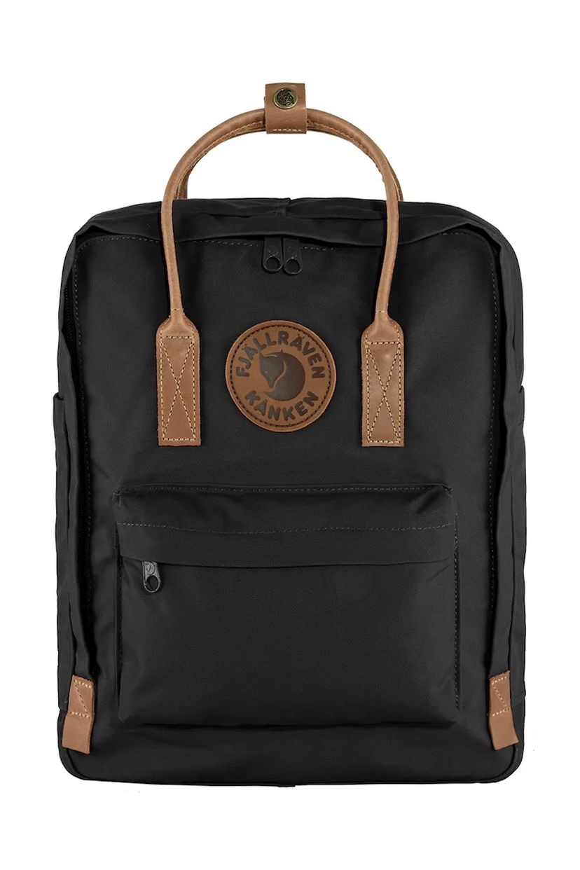 Batoh FJÄLLRÄVEN Kanken No. 2 Large Backpack with Leather Details Čierna | F23565