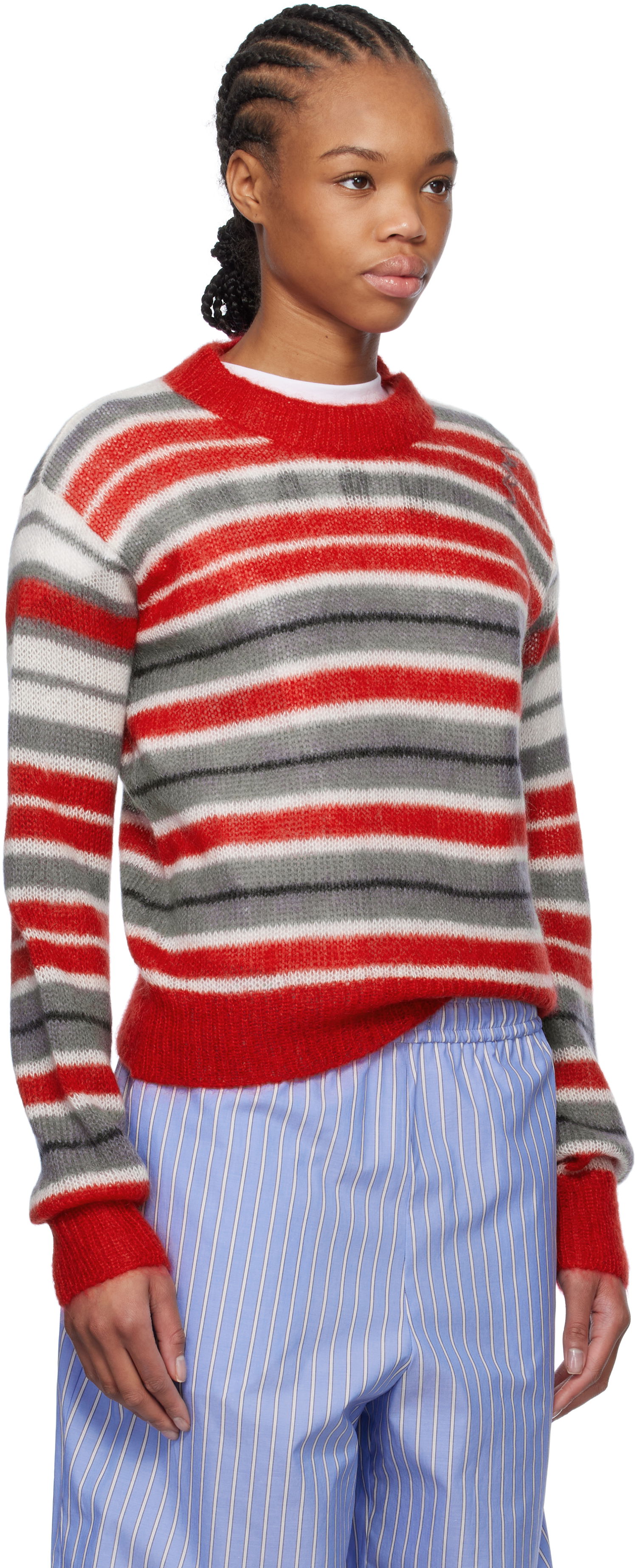 Sveter Marni Marni Striped Mohair Sweater Rôznofarebný | GCMD0573Q0 UFU178, 1