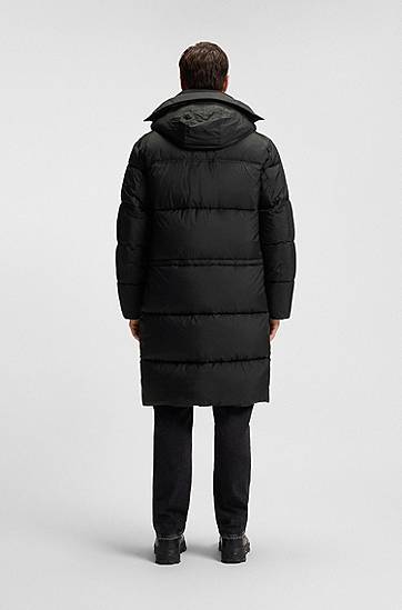 Parka BOSS Water-repellent long parka jacket Čierna | 50543617, 1