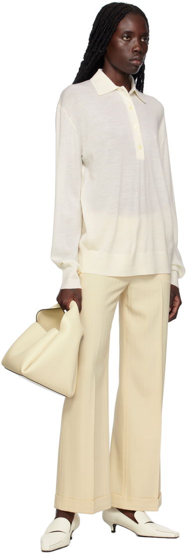Nohavice TOTEME TOTEME Tailored Wide Leg Trousers Béžová | 233-2039-266, 3
