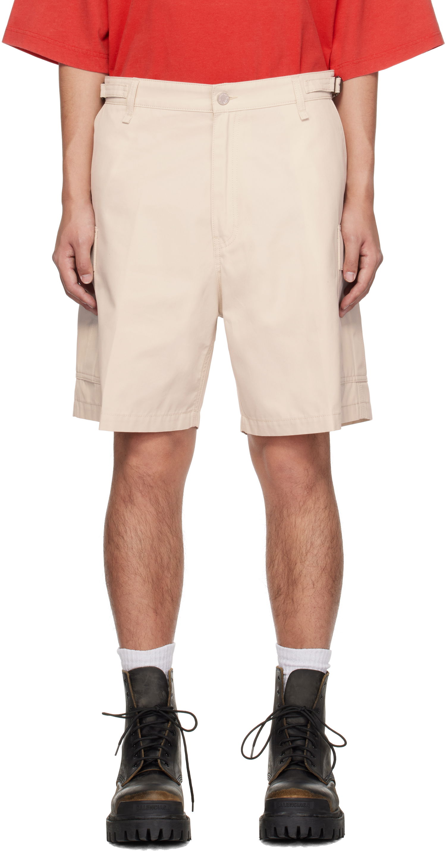 Šortky VETEMENTS Vetements Twill Cargo Shorts Béžová | UA66SS520S, 0