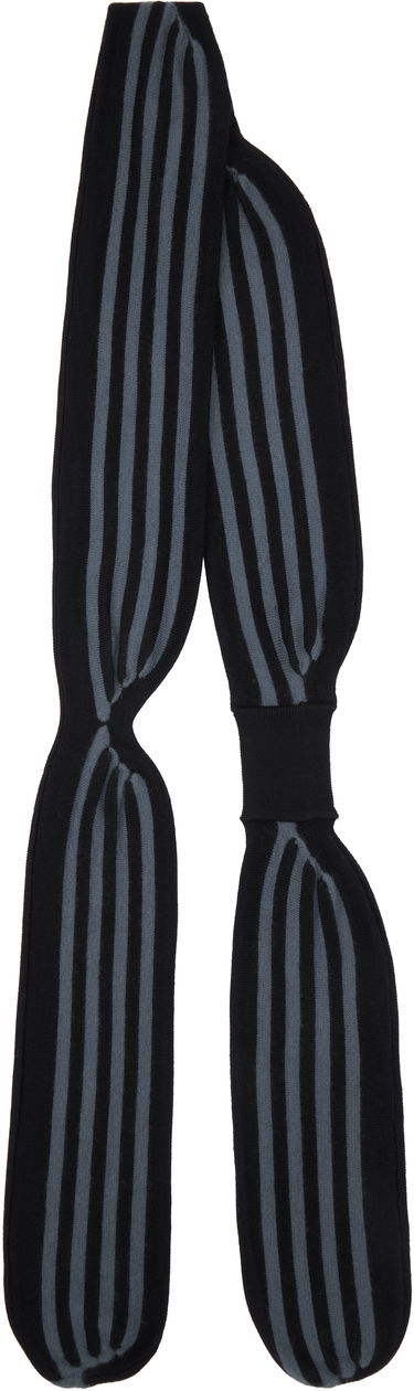 Šál KIKO KOSTADINOV Kiko Kostadinov Solix Striped Scarf Čierna | KKSS25KN05-124, 0