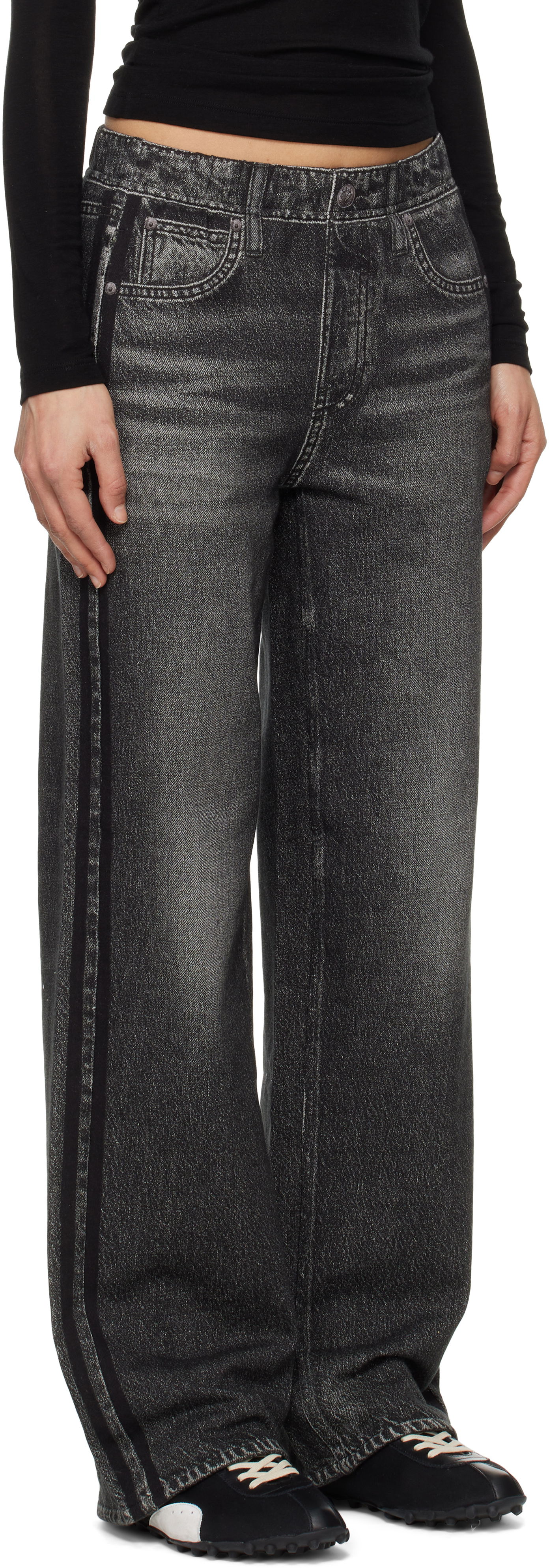 Džínsy rag & bone Rag & Bone Miramar Terry Wide-Leg Track Pants Šedá | WCW25S70018201, 1