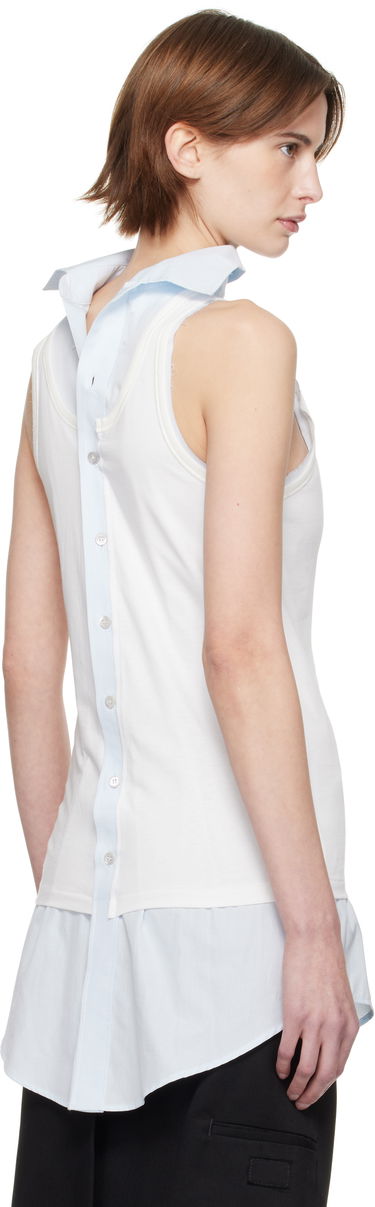 Tielko Maison Margiela Maison Margiela Back To Front Check Sleeveless Top Biela | S51NL0046 MTJ027, 2