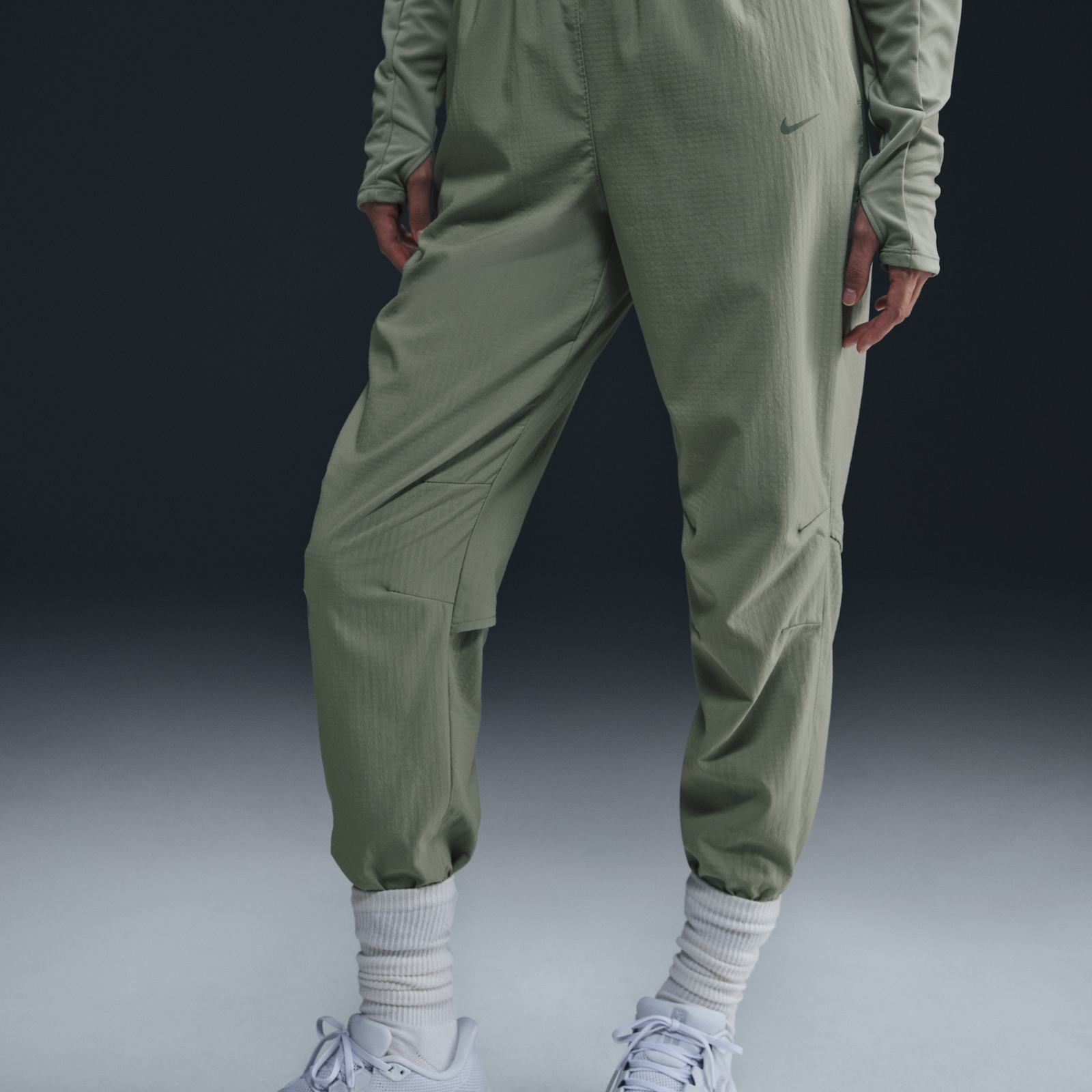 7/8 Running Trousers Dri-FIT Fast Mid Rise Green