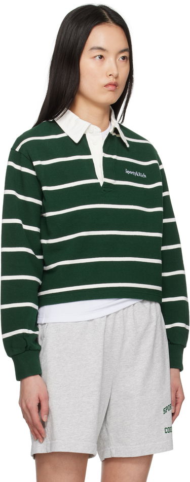 Polo tričko Sporty & Rich Sporty & Rich Serif Logo Rugby Polo Zelené | ST008606300GR51, 1