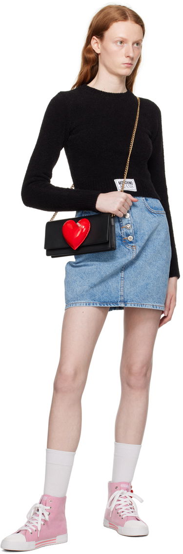 Sveter Moschino Moschino Jeans Crewneck Sweater Čierna | 0930 8204, 3