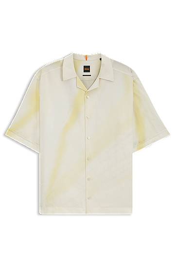 Košeľa BOSS Relaxed Fit Printed Shirt Žltá | 50543525