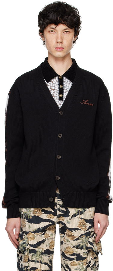 Sveter AMIRI AMIRI Leopard Bones Cardigan Čierna | AMKNCD1035, 0