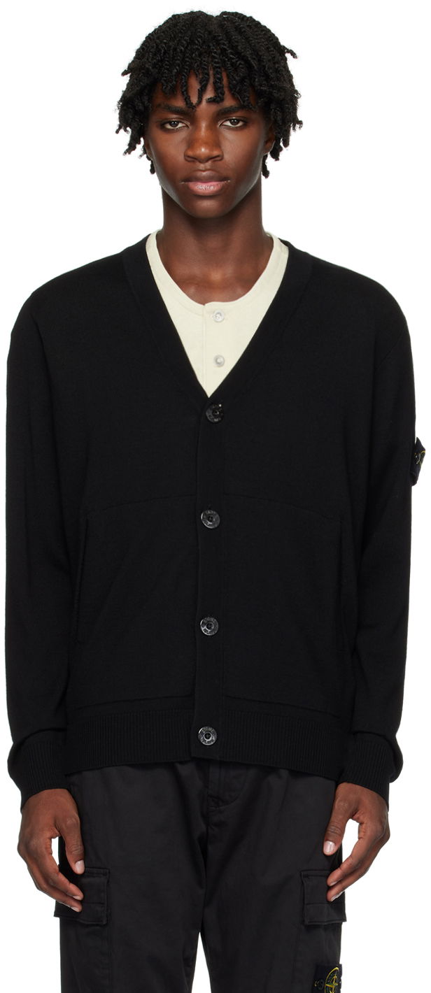 Sveter Stone Island Patch Cardigan Čierna | 7915511C4, 0