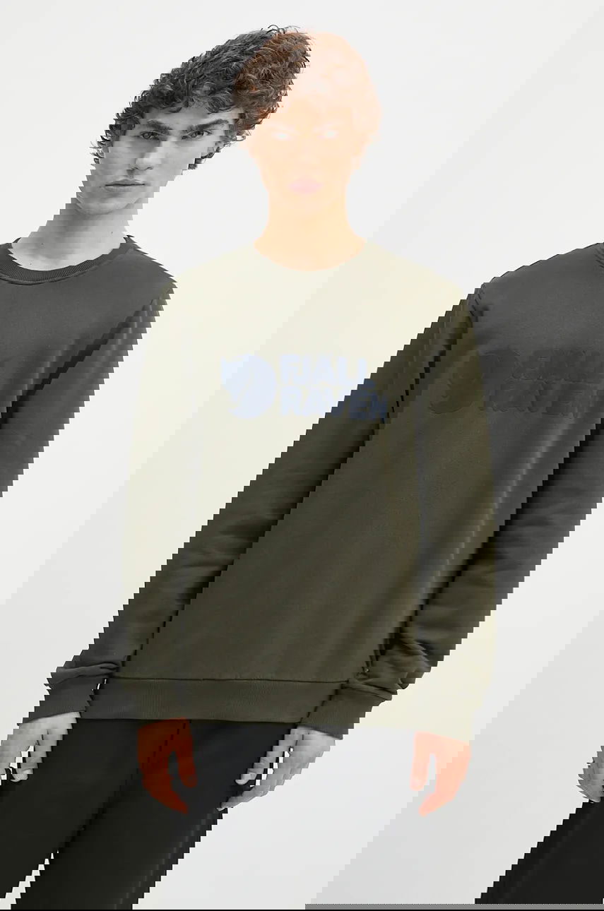 Mikina FJÄLLRÄVEN Logo Sweatshirt Zelené | F84142, 0