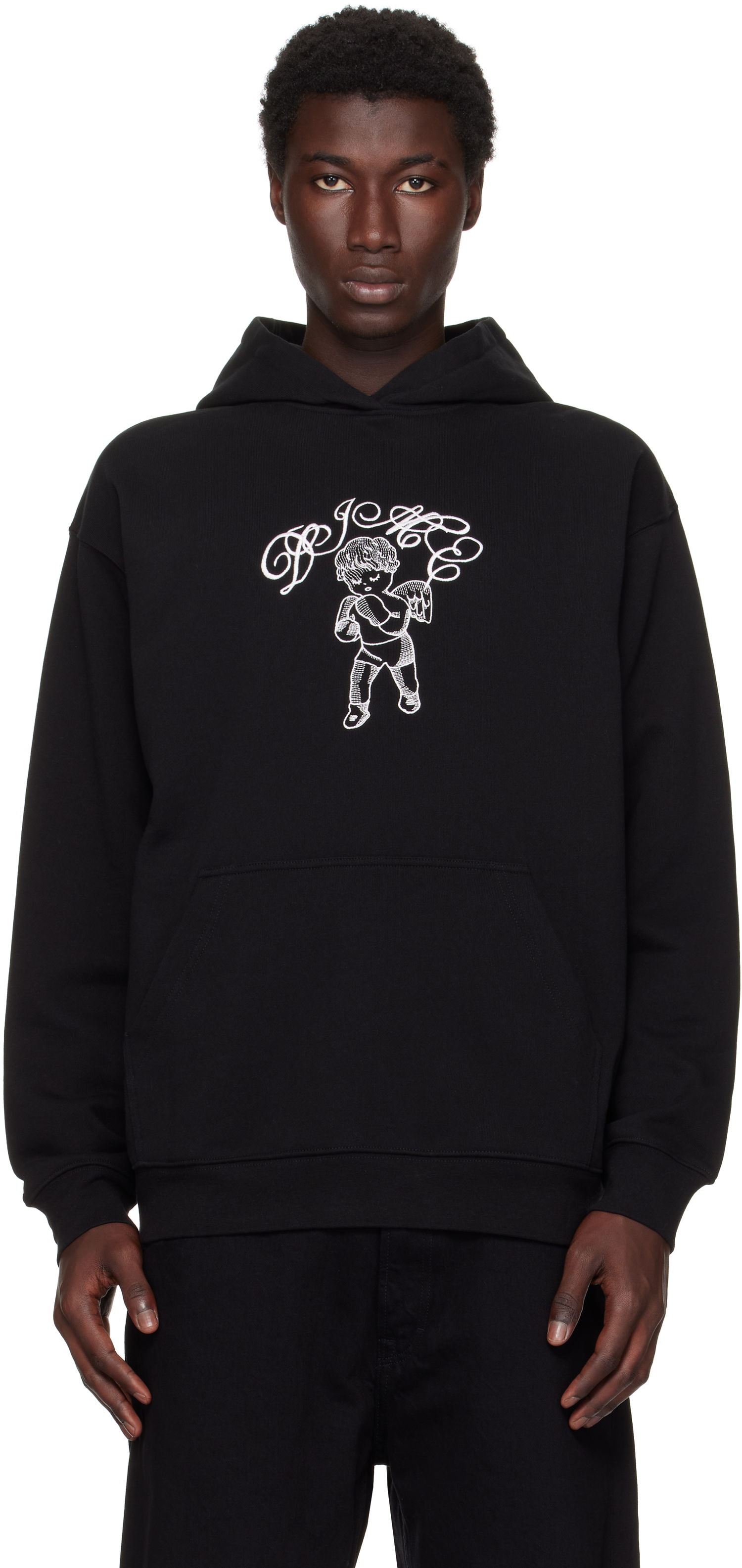 Mikina Dime Embroidered Fighter Hoodie Čierna | DIMESU2544BLK, 0