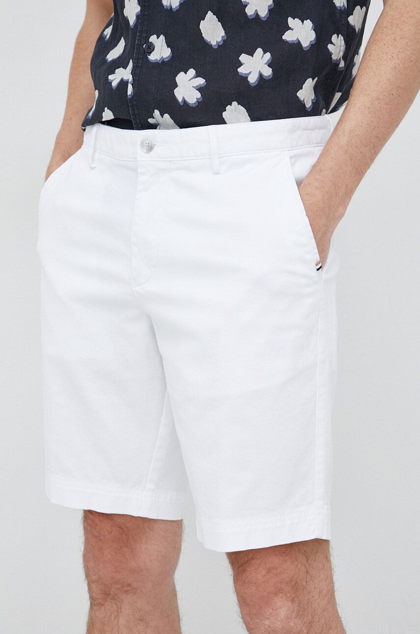 Šortky BOSS Slim Fit Strech-Cotton Shorts Biela | 50487993, 0