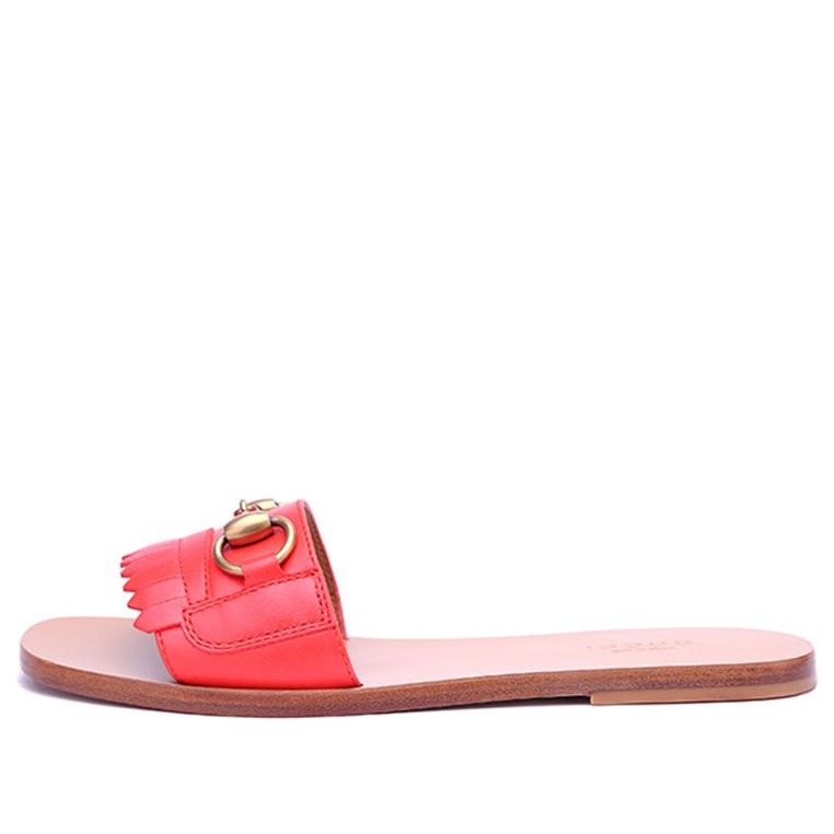 Tenisky a topánky Gucci Gucci Horsebit Leather Slides Červená | 517017-C9D00-6433