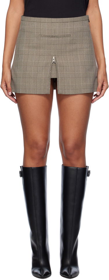 Sukňa Courrèges Tailored Prince Of Wales Miniskirt Hnedá | 324CJU180PL0166, 0