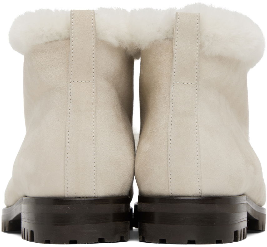 Oblečenie Manolo Blahnik Manolo Blahnik Mircus Suede Shearling Boots Biela | 320-1233, 1
