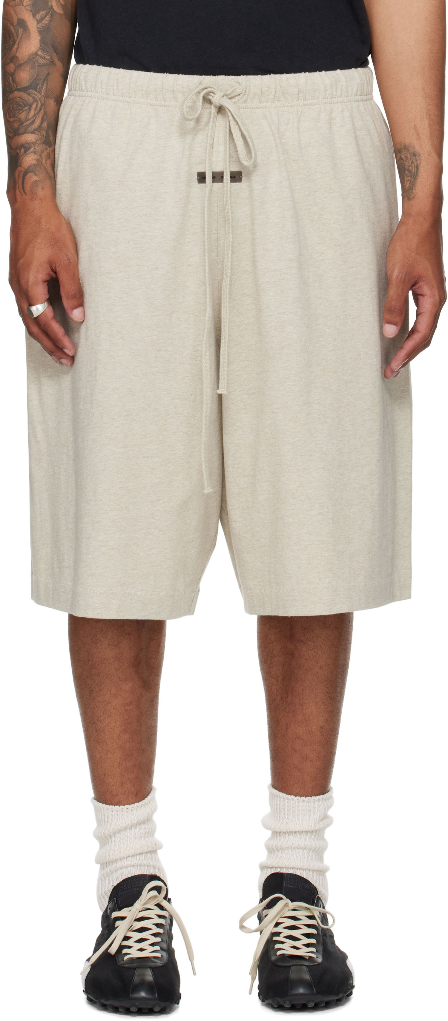 Šortky Fear of God Fear of God ESSENTIALS Jersey Basketball Shorts Béžová | 160SP254612F, 0
