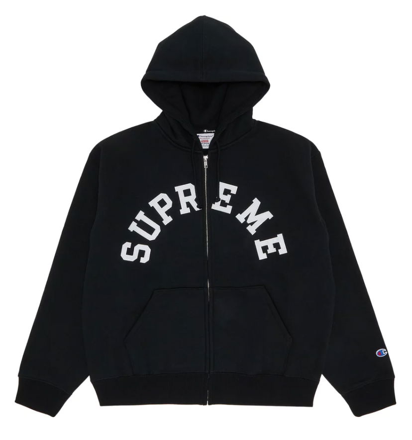 Mikina Supreme Champion Zip Up Hooded Sweatshirt Black Velikost: M SS24SW37 BLACK Čierna | SS24SW37 BLACK